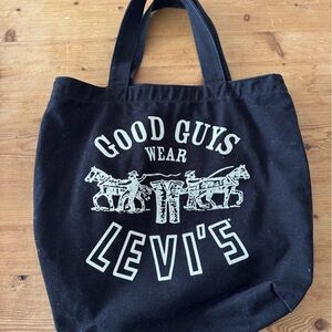 Levi's Black Graphic Tote Bag